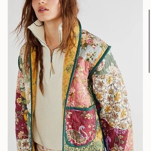 SOLD! Free People Jess Meany Dahlia Recycled Quilted Coat